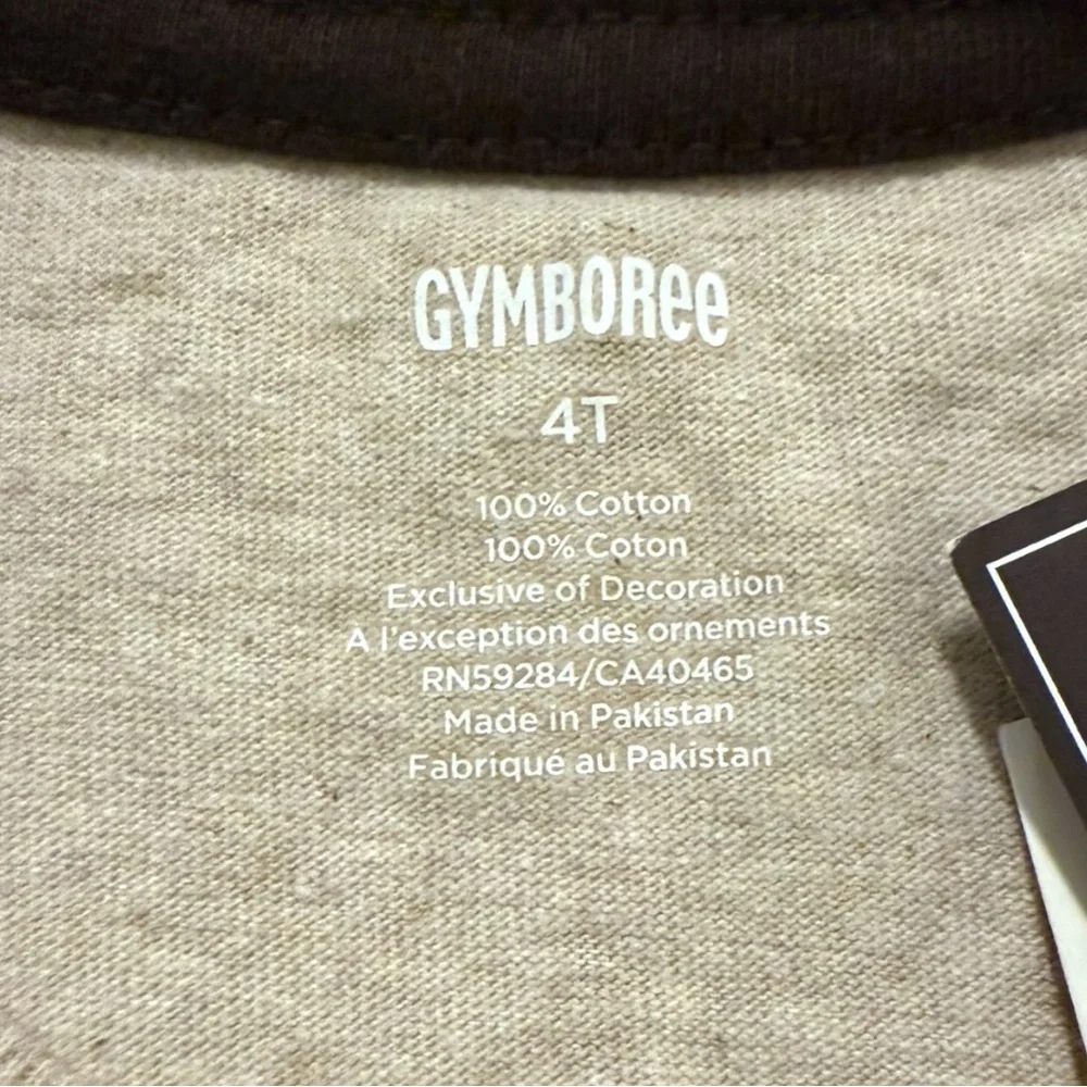 Gymboree 4T Squirrel Acorn Embroidered Long Sleeve Tee Deadstock NWT